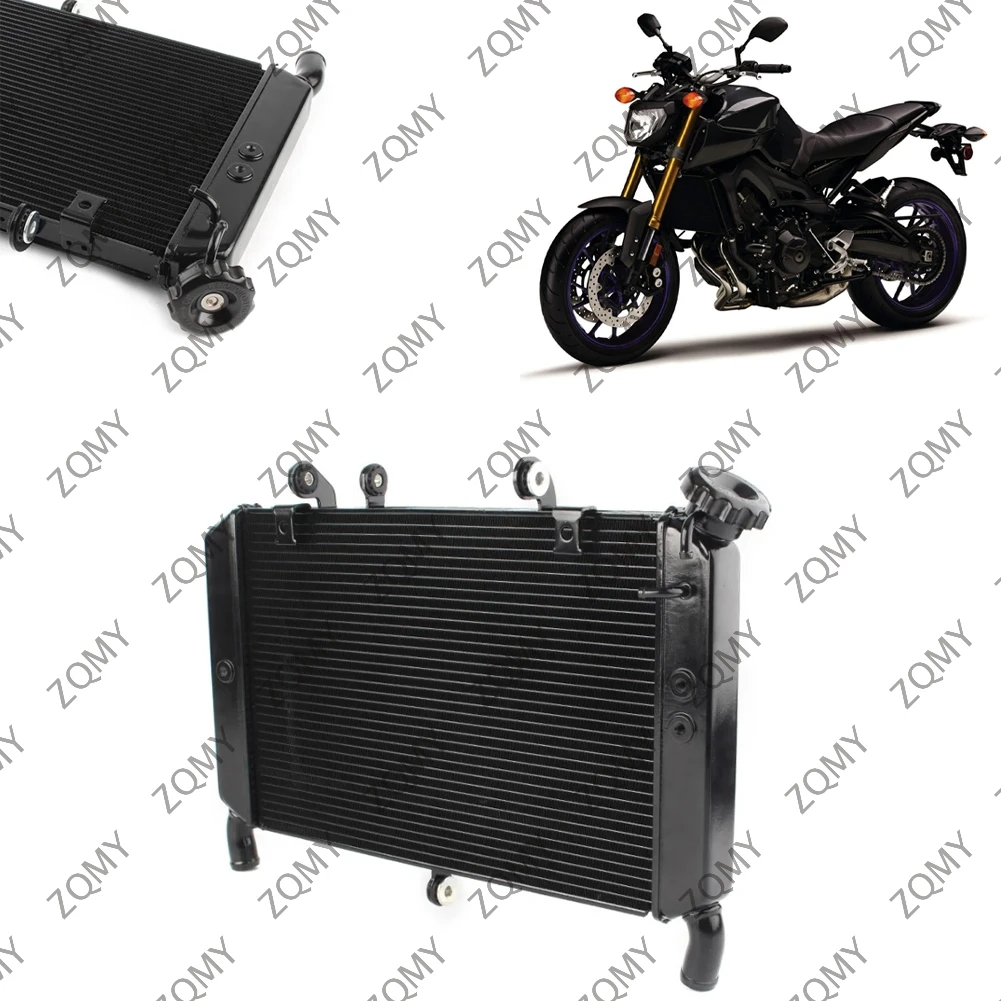 Black Motorcycle Engine Radiator Water Cooler Cooling Assembly For Yamaha MT-09 FZ-09 MT09 FZ09 2013 2014 2015 2016