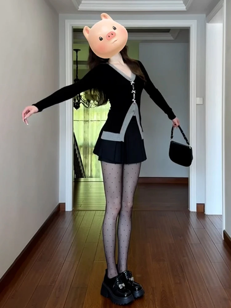 

2026 New Sle Women's Knitted Open Cardigan Long Sve Slim Fit Korean Faion College Wind Outerwear Autumn Initial Design