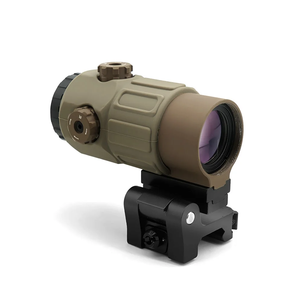 Tactical Airsoft Hunting G45 5X Magnifier Scope With STS QD Mount Used With Holographic Weapon Sight Red Dot In Stock