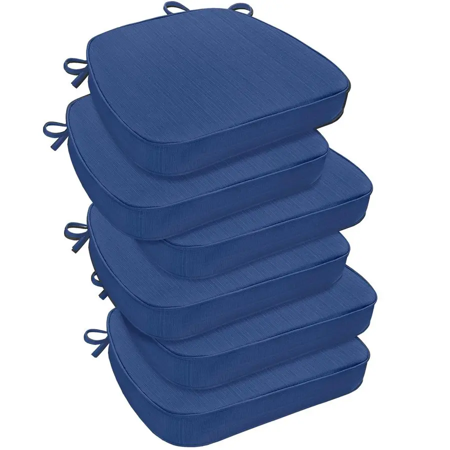

Chair Cushions for Dining Chairs, Waterproof Kitchen Chair Pads, NonSlip Dining Seat Cushion with Ties, 17 x 16 x 2.5, Blue, 6