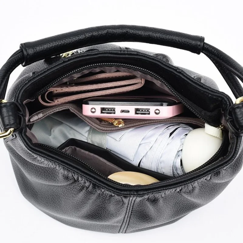 حقيبة كتف أنيقة من الجلد بتصميم مشهور، حقيبة كتف للسيدات من العلامة التجارية الفاخرة الكلاسيكية الشهيرة #4