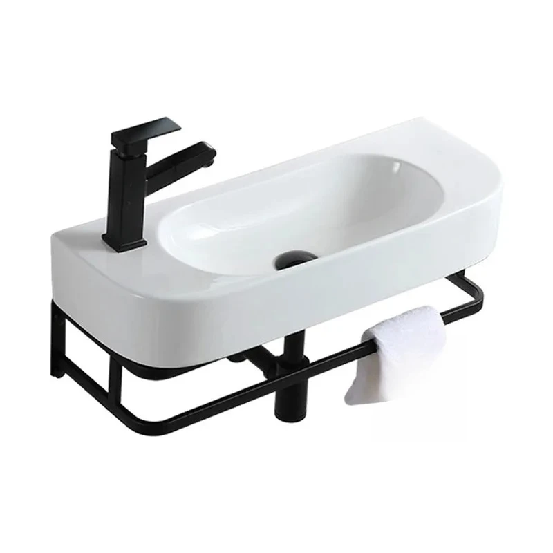 Wall-Mounted Ceramic Washbasin, Balcony Washbasin, Hanging Basin, Small Apartment, Bracket Basin, Wall-Hung Sinks