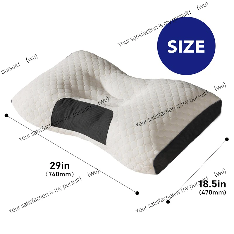 2pcs Massage Neck Pillows Adjustable Ergonomic Orthopedic Contour Support, High-Quality Pillow Core, All-Season Sleeping Comfort