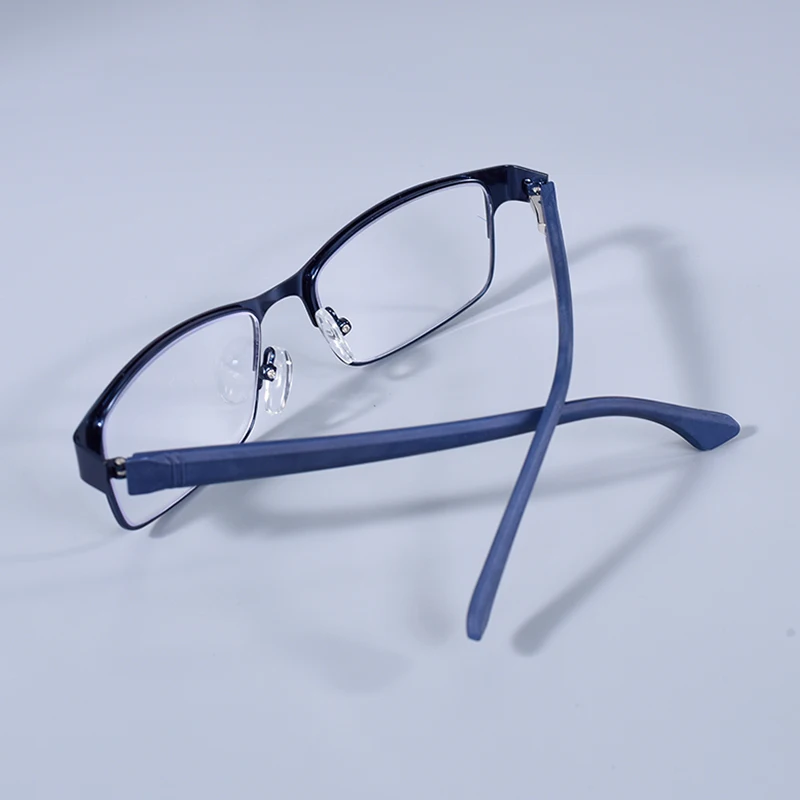 Edelstahl Lesebrille Männer Business Presbyopie Brille Männlich Anti Blau Licht Brillen Frühling Scharnier + 100 + 125 + 150 + 175 – Detail 19