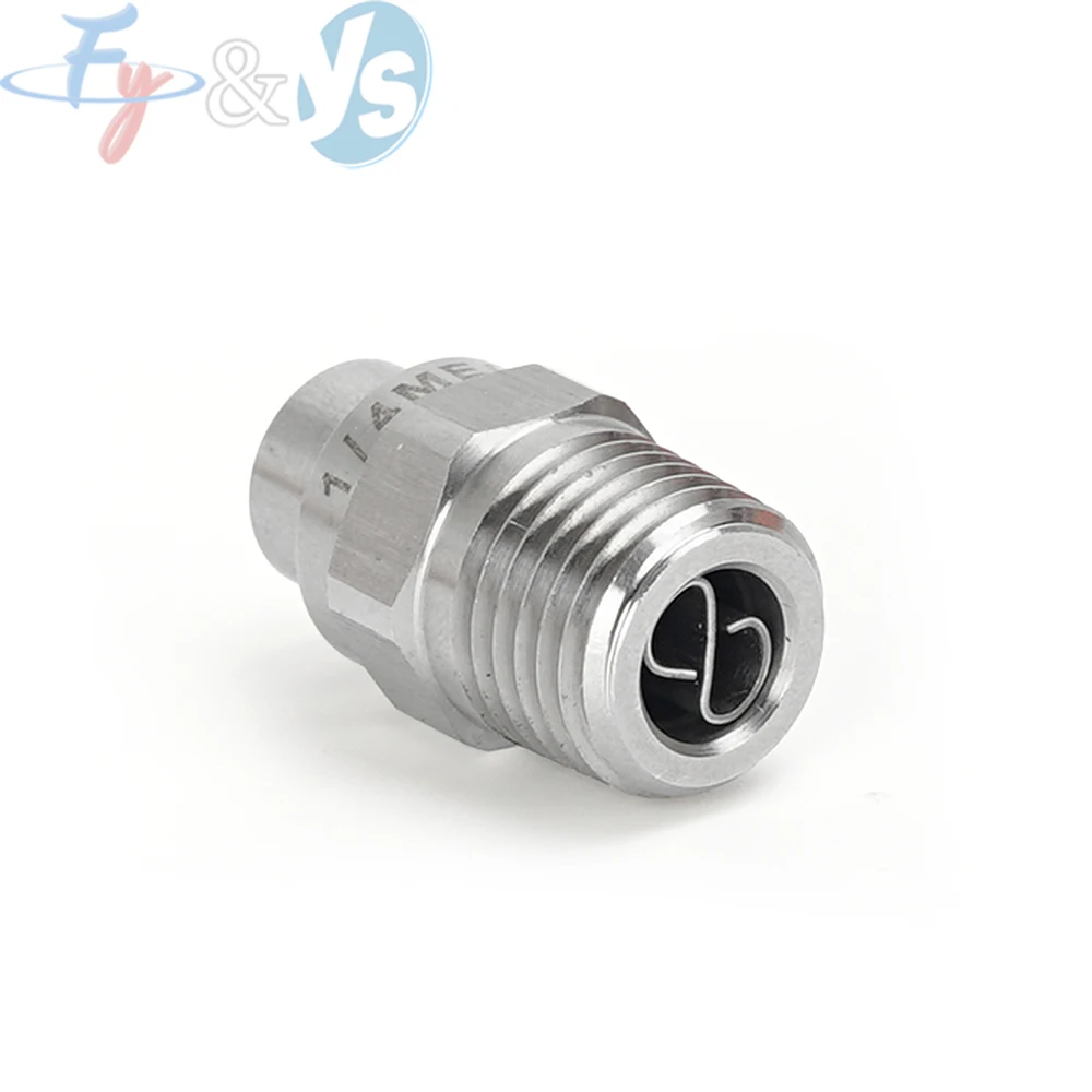 High Pressure Spray Nozzle 1/4 Thread 0 Degree Solid Cone Straight Solid Stream Washer Nozzle for Pressure Cleaning