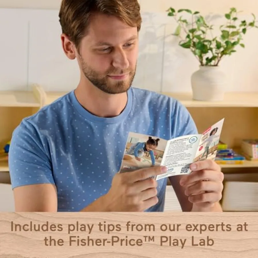 لعبة مونتيسوري الخشبية من FisherPrice لوحة توازن Rockin من جمعية مونتيسوري الأمريكية ختم التميز 31.7 بوصة مهارة حركية خشبية