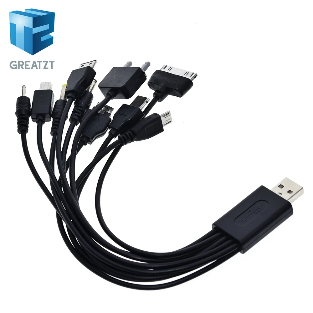GREATZT 10 In 1 Universal Portable Lightweight Multi Functions USB Charge Charging Cable Compatible with Most Brand Phones