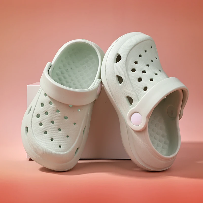 أحذية أطفال، ملابس خارجية صيفية للأولاد، منزلية، مضادة للانزلاق، شباشب للشاطئ بنعل سميك من مادة إي في إيه