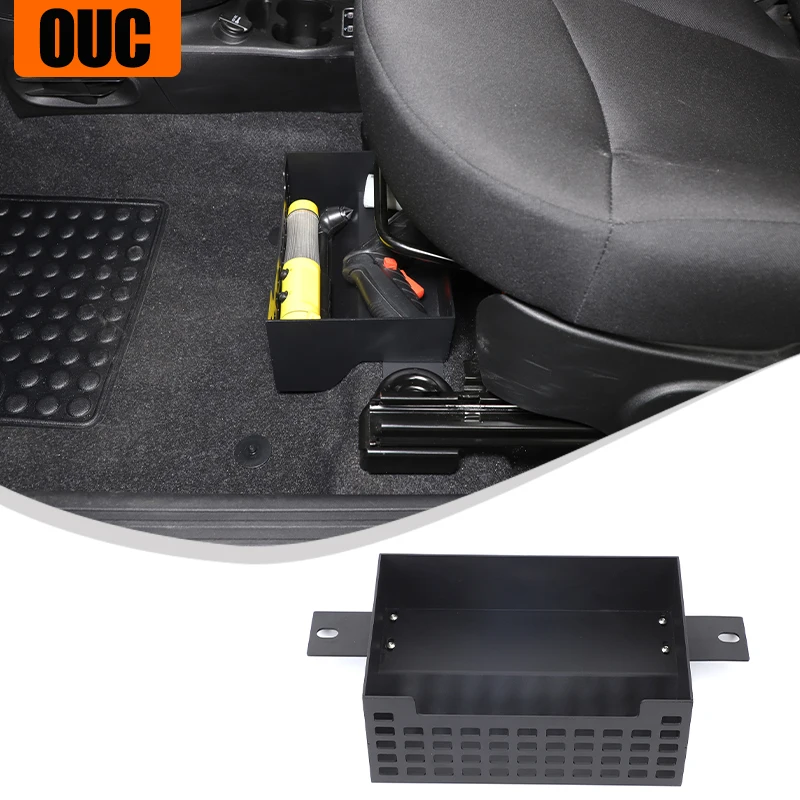 

Under Seat Storage Box For Fiat 500 2007-2025 Driver & Passenger Seat Storage Basket Cargo Organizer Tray Car Accessories