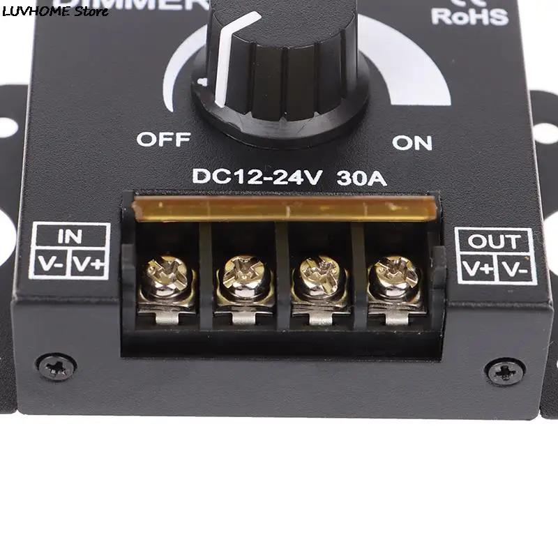 1Pc DC12V-24V LED Dimmer 30A 360W striscia regolabile per singolo colore 5050/3528