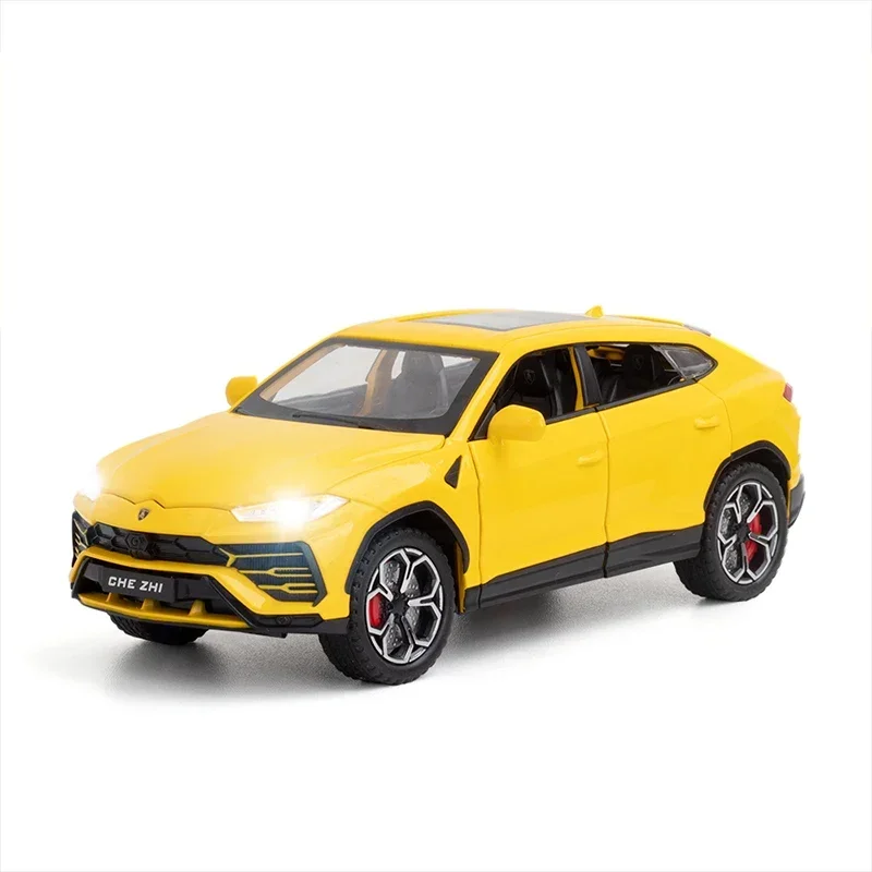 Модель автомобиля Lamborghini URUS из сплава в масштабе 1:24, внедорожник, литая игрушка, коллекция металла, имитация звука и искусства, игрушечный автомобиль для детей