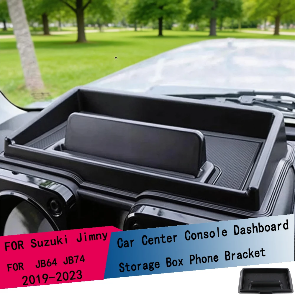 

Car Center Console Dashboard Storage Box Phone Bracket for Suzuki Jimny 2019 2020 2021 2022 2023 JB64 JB74 Interior Accessory