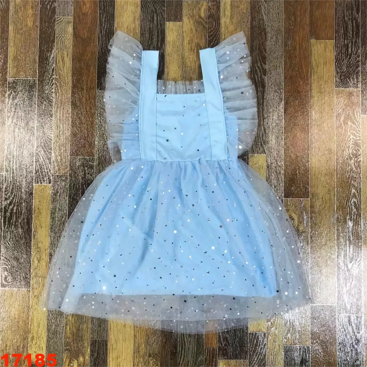 Blue gauze skirt girls baby summer party birthday competition singing out daily leisure fairy skirt 2024 new