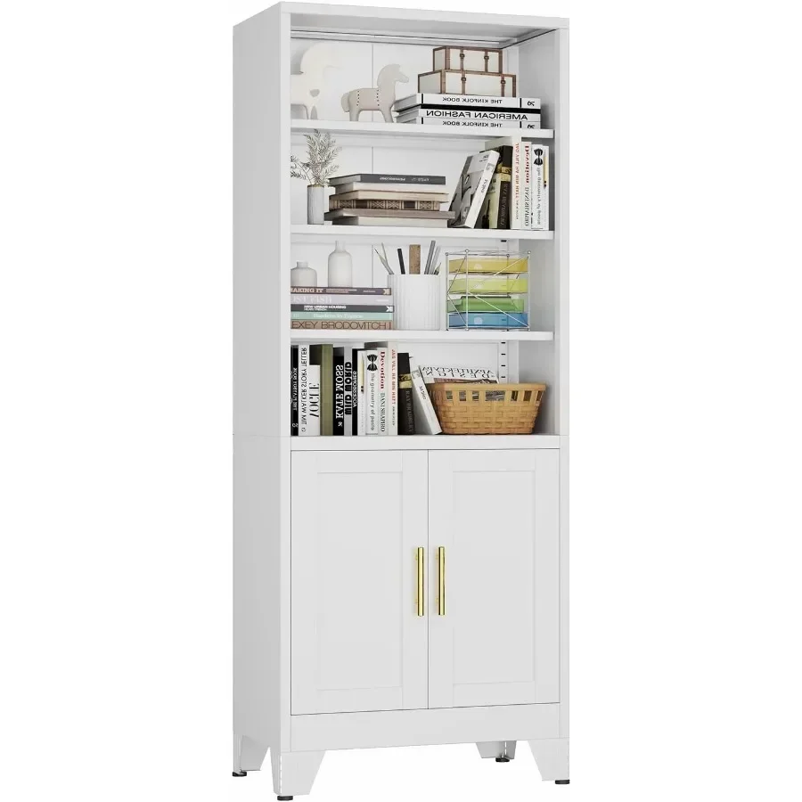 Metal Bookcase with Doors, 71