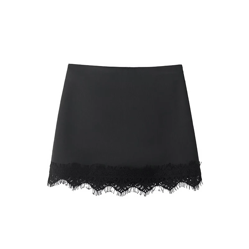 Women's Mini Skirt 2025 New Fashion Lace Hem Elegant Sexy Short Skirts For Women Commuting Personality Party Skorts