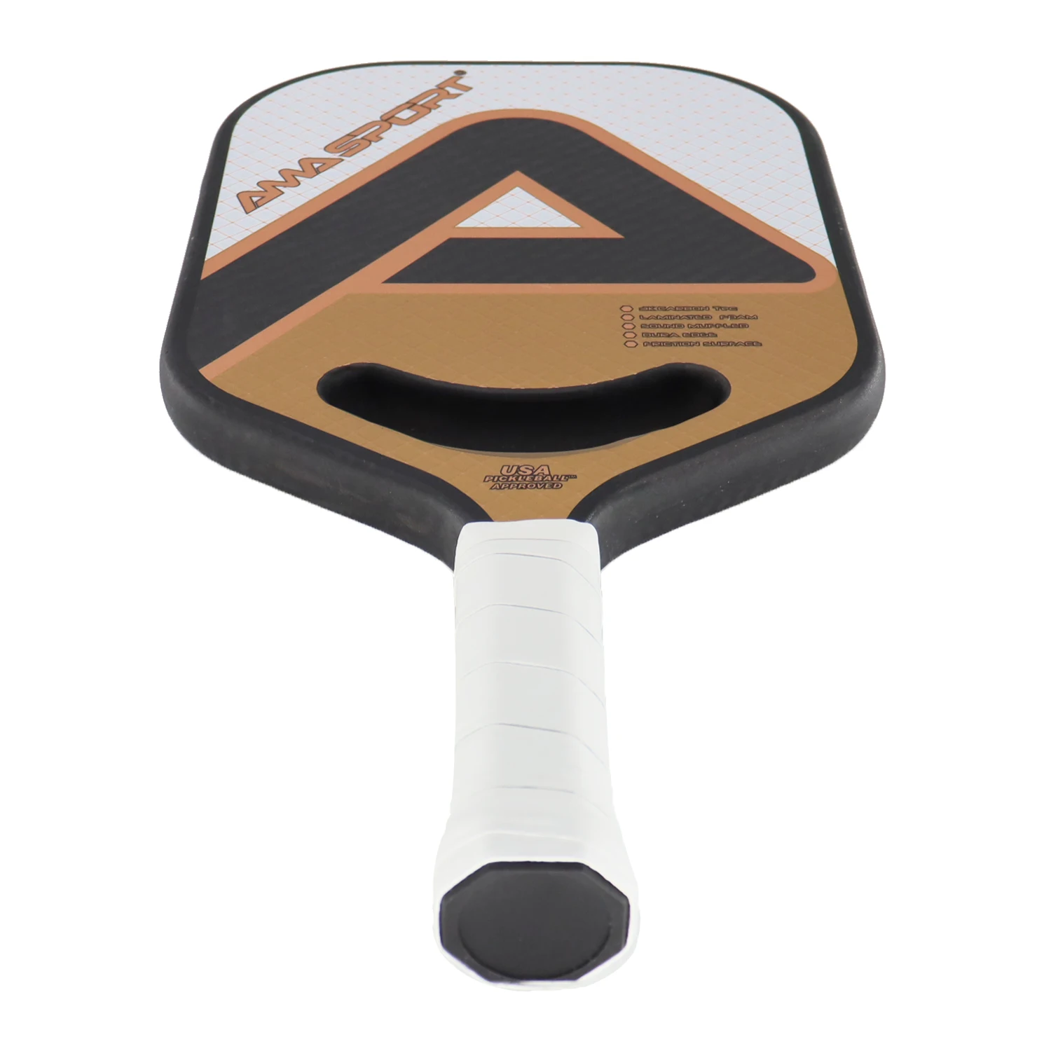 AMASPORT Pickleball Paddle USAPA Approvato di livello superiore 3K/100% Fibra di carbonio PP Nucleo a nido d\'ape Racchette da pickleball per sport