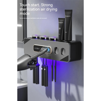 HLZS-UV Sanitizing Toothbrush Holder Smart Wall-Mounted Toothbrush Organizer Automatic Toothpaste Dispenser