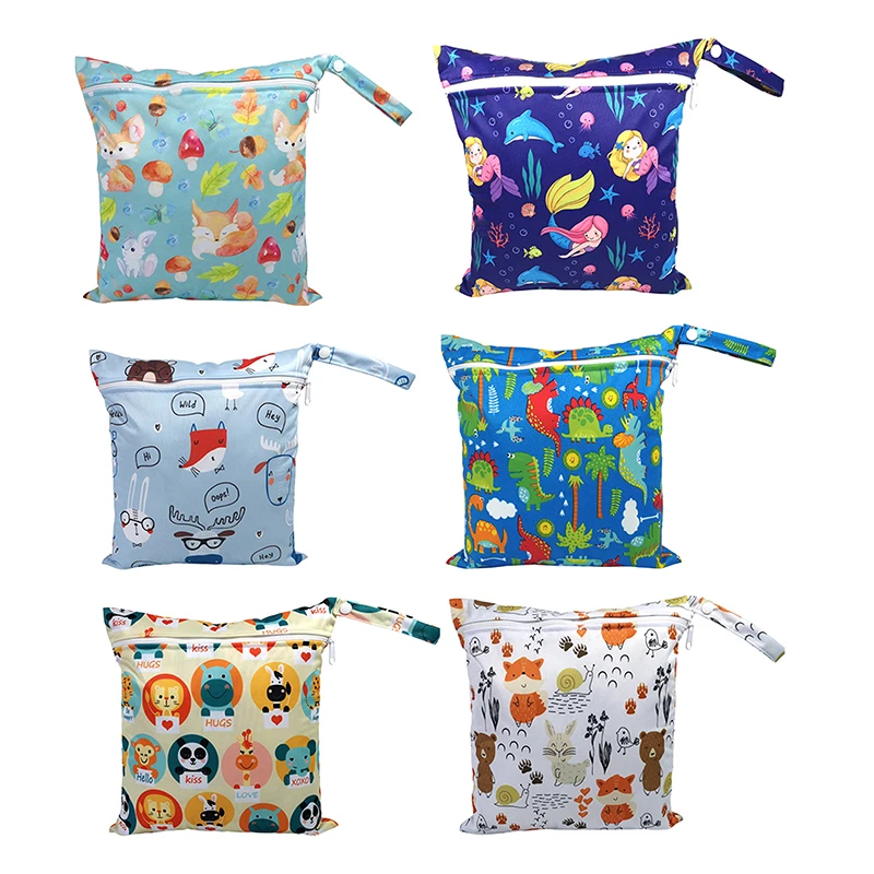 1Pc New Cartoon Pattern Baby Diaper Bag Storage Bag Waterproof Portable Travel Outdoor Storage