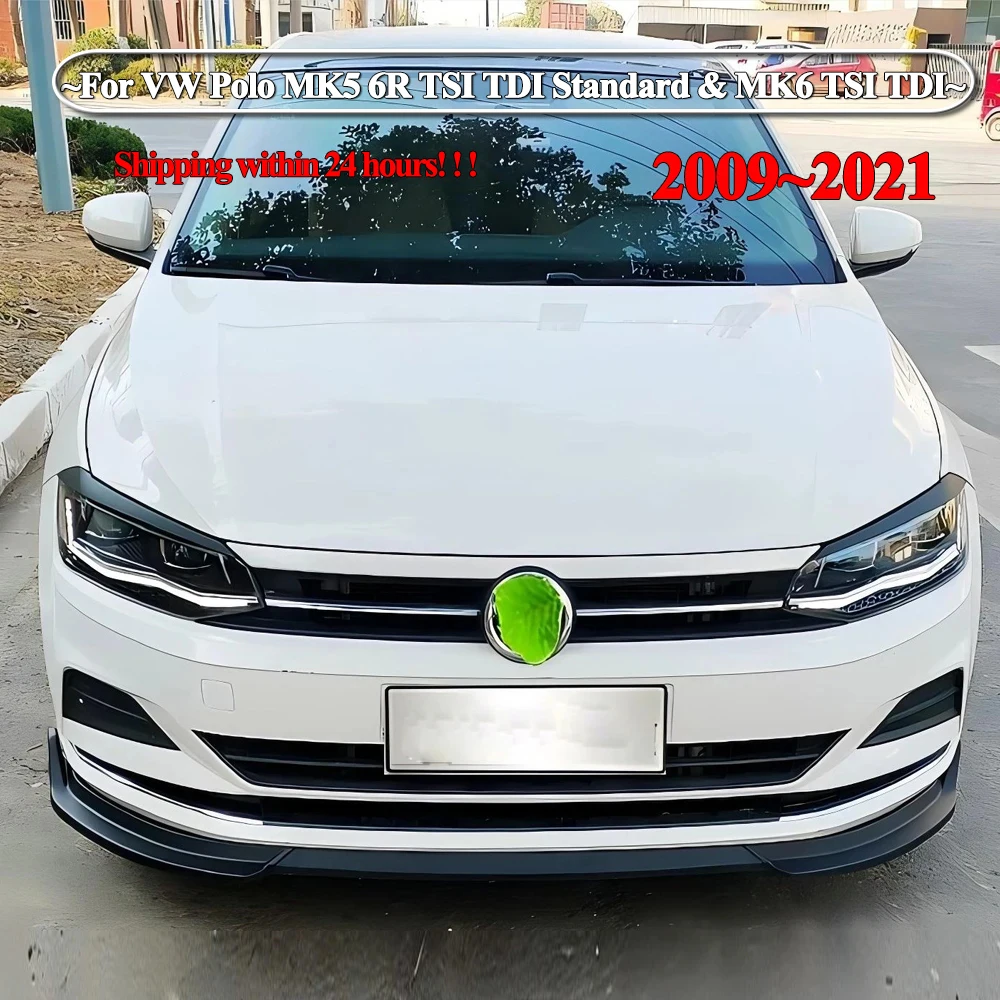for-vw-polo-mk5-6r-tsi-tdi-standard-2009-2017-mk6-tsi-tdi-2017-2021-front-bumper-lip-splitter-spoiler-diffuser-bodykits-tuning