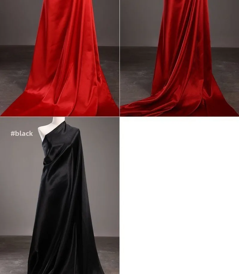Tela de Satén Cristal de Alto Brillo, Sólida y Resistente, para Costura DIY, Vestidos de Novia, Camisas, Decoración de Escenarios, Ropa y Material de Moda