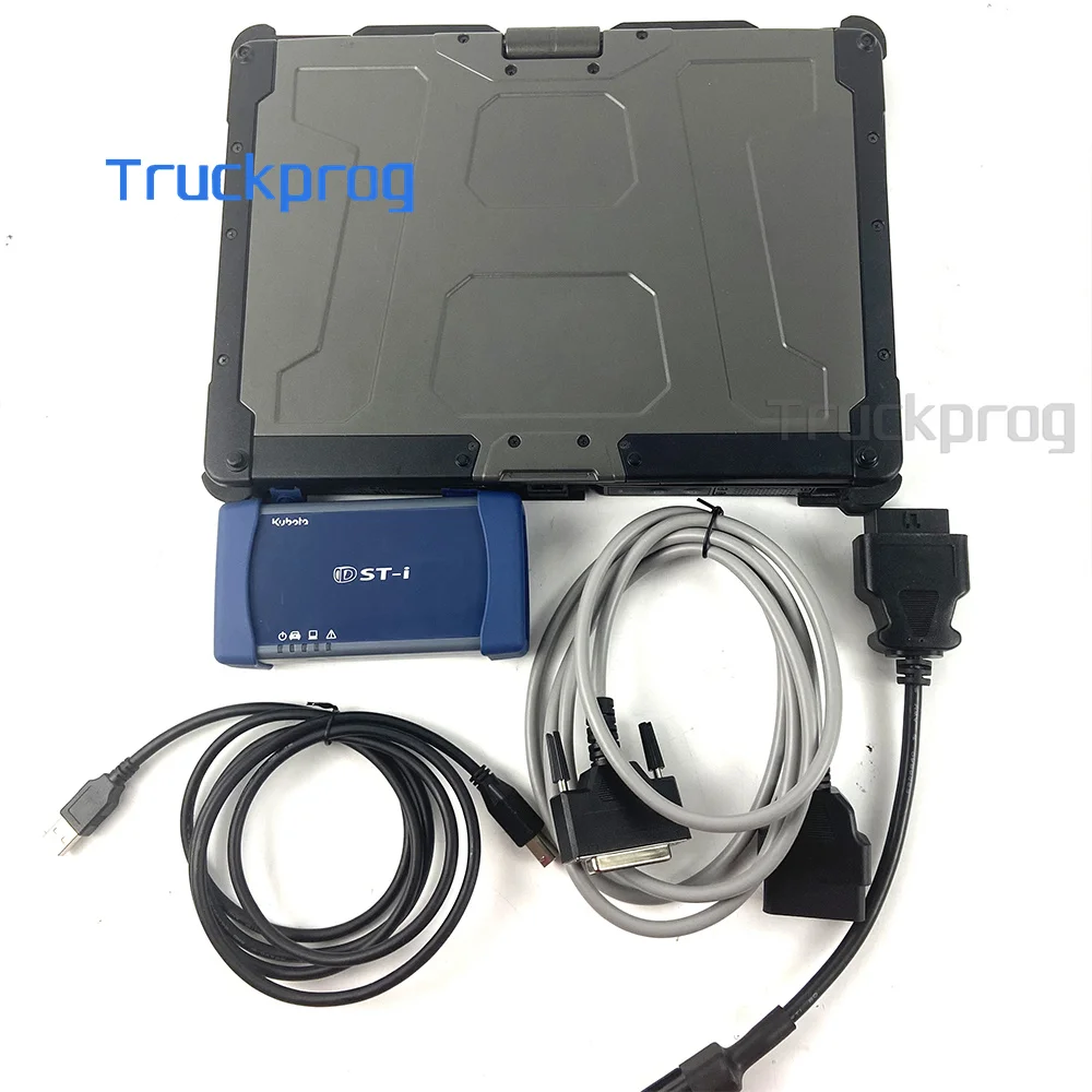 لـ KUBOTA Diagmaster DSTI DST-i مجموعة تشخيصية (PYTHON) KUBOTA Takeuchi أداة الماسح الضوئي التشخيصي Getac V100 للكمبيوتر المحمول