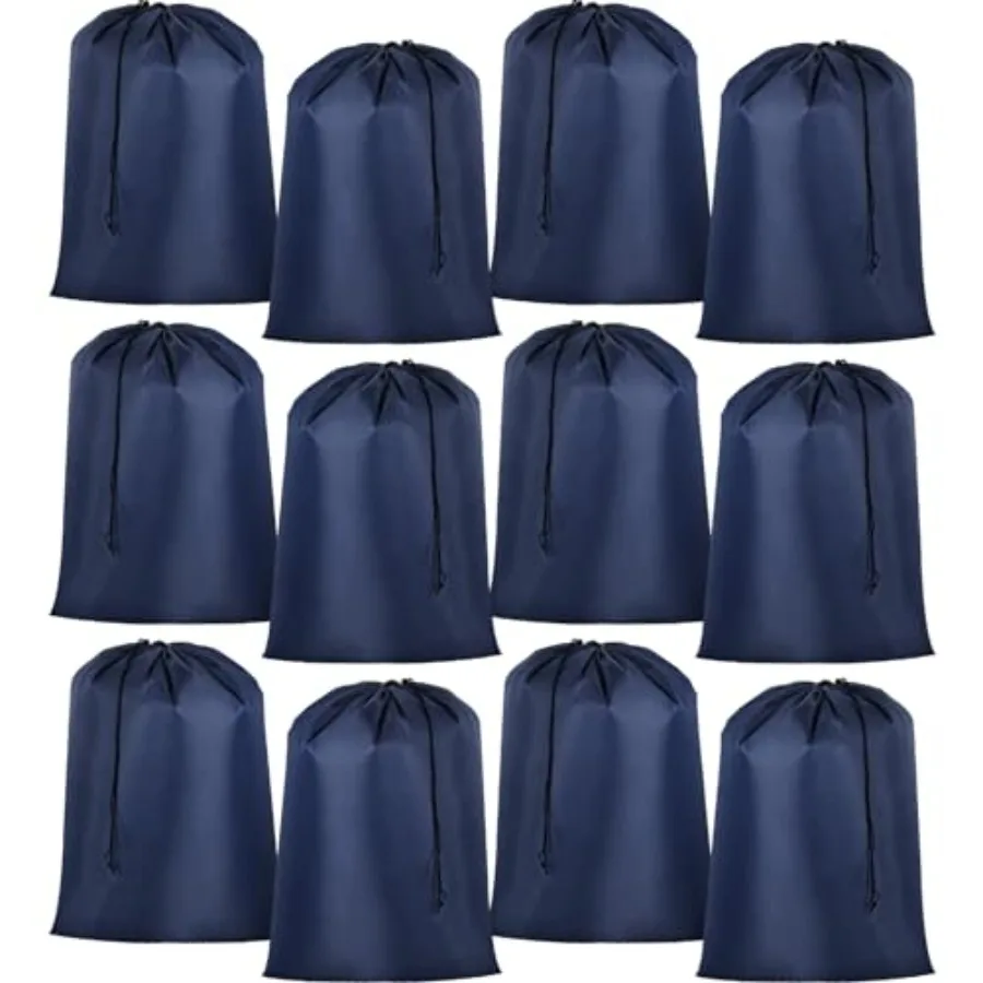

Набор из 12 больших мешков для белья (28 x 45 дюймов), многоразовые дорожные мешки для стирки с завязками, для грязной одежды