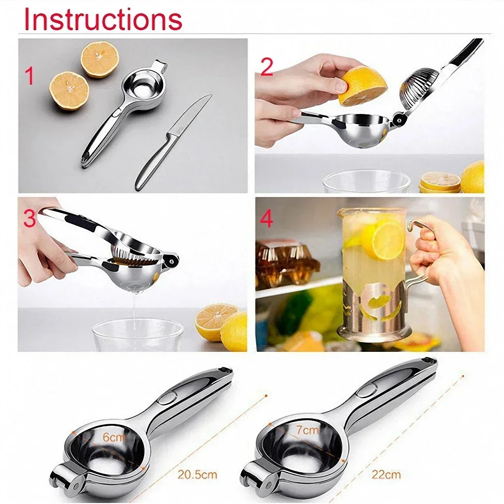 New Stainless Steel Household Fruit Lemon Manual Juicer Citrus Orange Hand Squeezer Press Machine Durable Kitchen Tool New