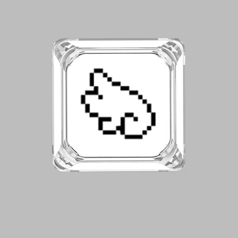 Neues Pixel Niedliches Hasen-Ausdrucks-Tastenkappenset für Mechanische Tastaturen Tastenkappen Tastaturdekoration Transparent Personalisiert – Detail 8