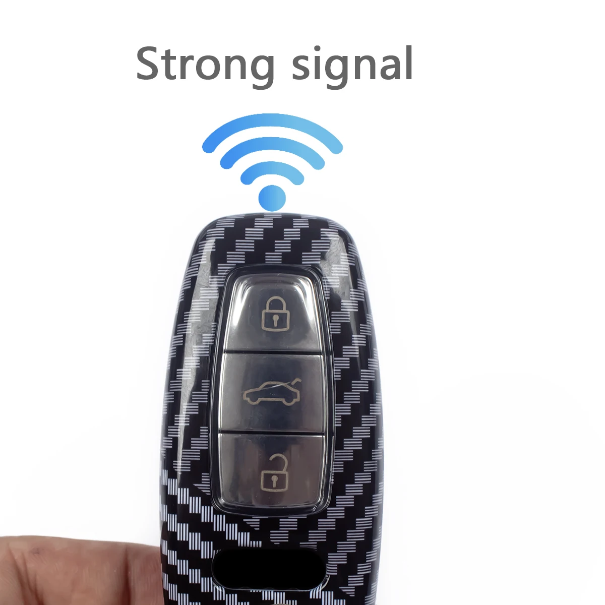 ChinaDual Color Carbon Fiber Black Car Key Case For Audi A3/S3 A6(C8) A7 A8 Q7 Q8 e-tron Sportback/GT S6 S7 S8