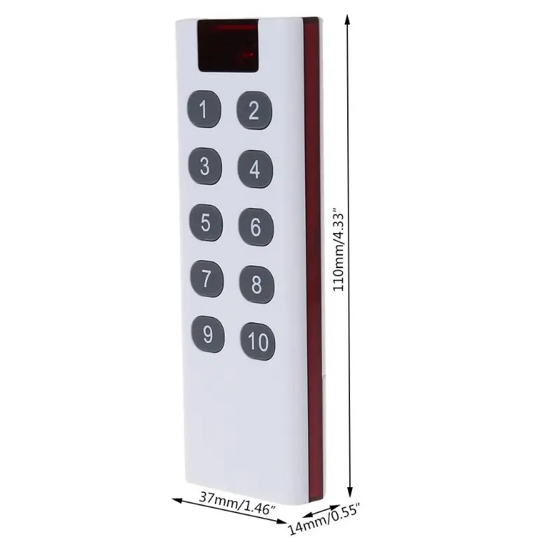 433MHZ Universal Wireless Learning Code Digital Remote Control Transmitter 3/4/6/8/10 Channels Buttons AK-7010TX