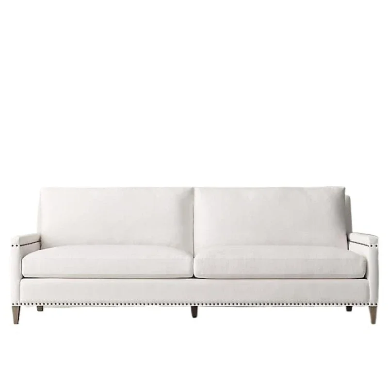 

Furniture American country retro solid wood sofa, British classical fabric tiger chair Italian leisure chair