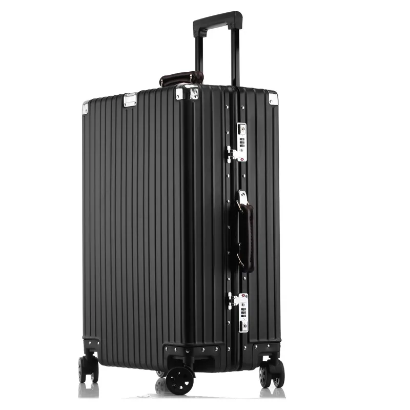 

20/24/26/29'' All Aluminum-magnesium Alloy Retro Travel Suitcase Rolling Luggage Trolley Case Bag Carry-On Luggage Boarding Box