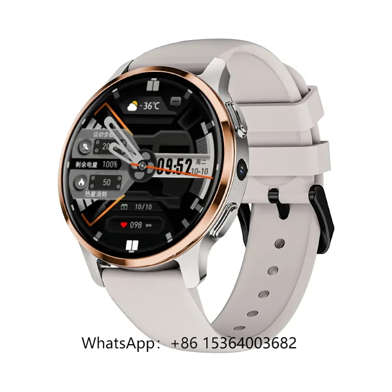 ساعة ذكية 4G من الفولاذ المقاوم للصدأ KB02 Pro GPS NFC Play Video Android Smartwatch مع شاشة Amoled 1.508 بوصة