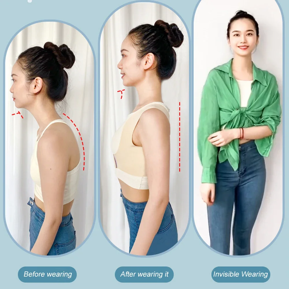 Women Chest Brace Up Ladies Posture Corrector Shapewear Breast Back Support Strap Bra Support Body Shaper Corset Vest Tops Belt