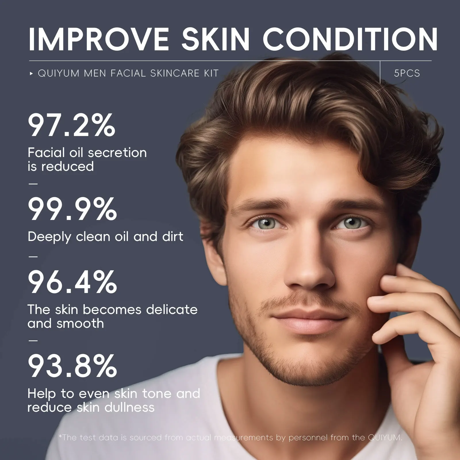 مجموعة العناية بالبشرة للرجال من QUIYUM، مجموعة مكونة من 5 قطع، مرطبة ومنظف للعناية بالوجه #2