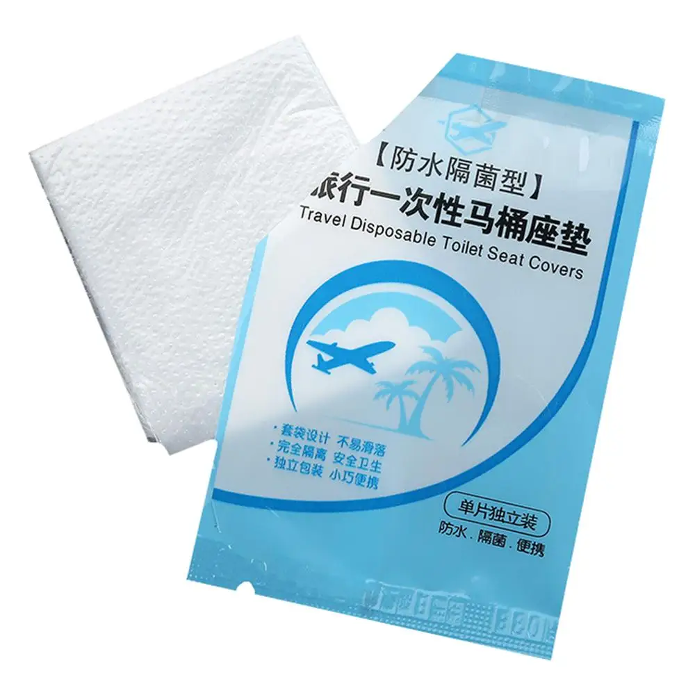 Travel Disposable Toilet Seat Covers Mat Waterproof Toilet Paper Pad Travel Camping Bathroom Accessories Safety Independent Pack