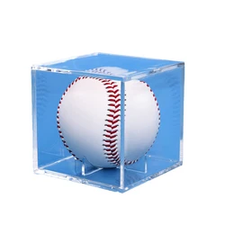 Estuche transparente con protección UV para pelotas de Golf, caja de béisbol acrílica para exhibición de recuerdos, soporte para caja de almacenamiento, 1 unidad