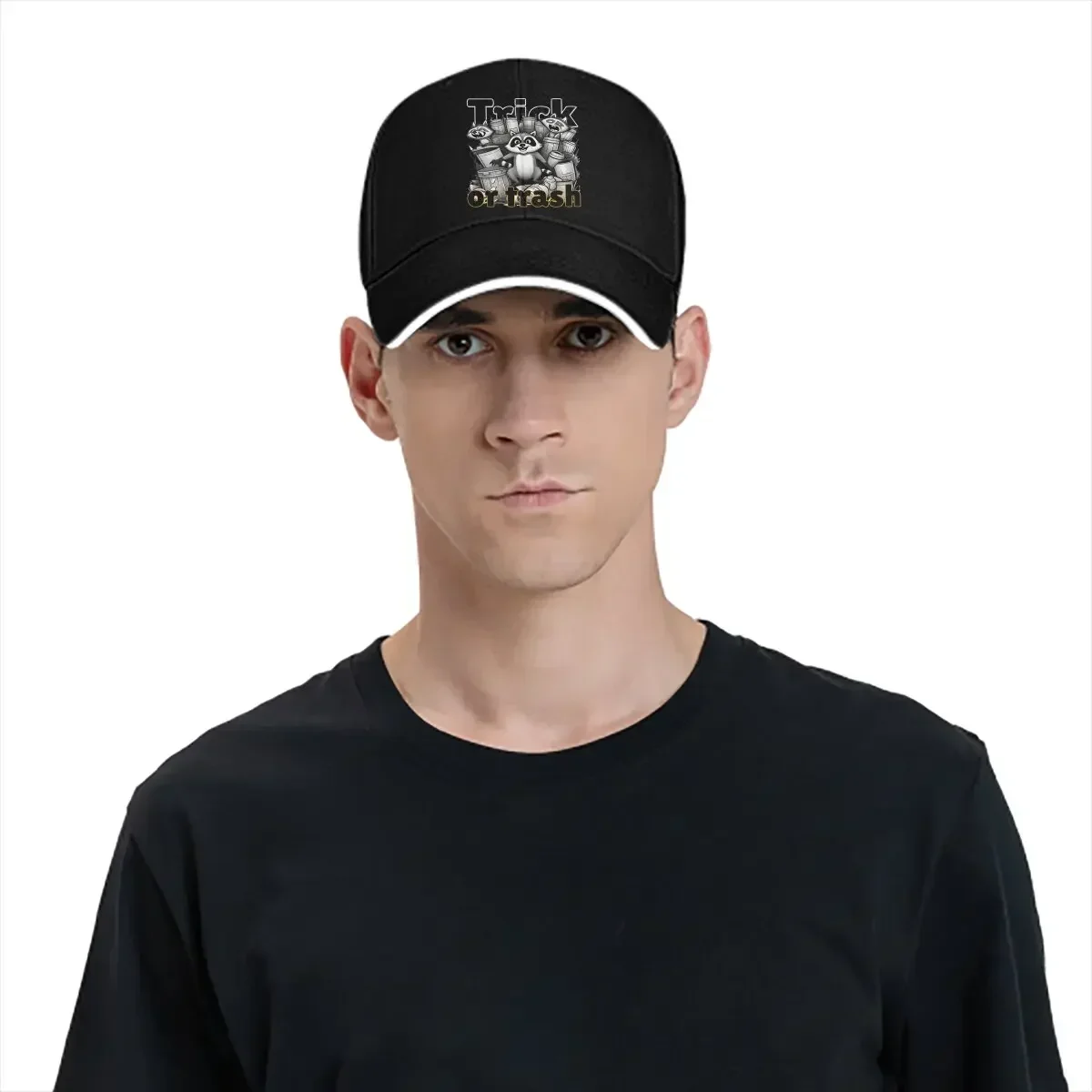 Summer Cap Sun Visor Trick Or Trash Hip Hop Caps Raccoon Lover Cowboy Hat Adjustable Peaked Hats image 5