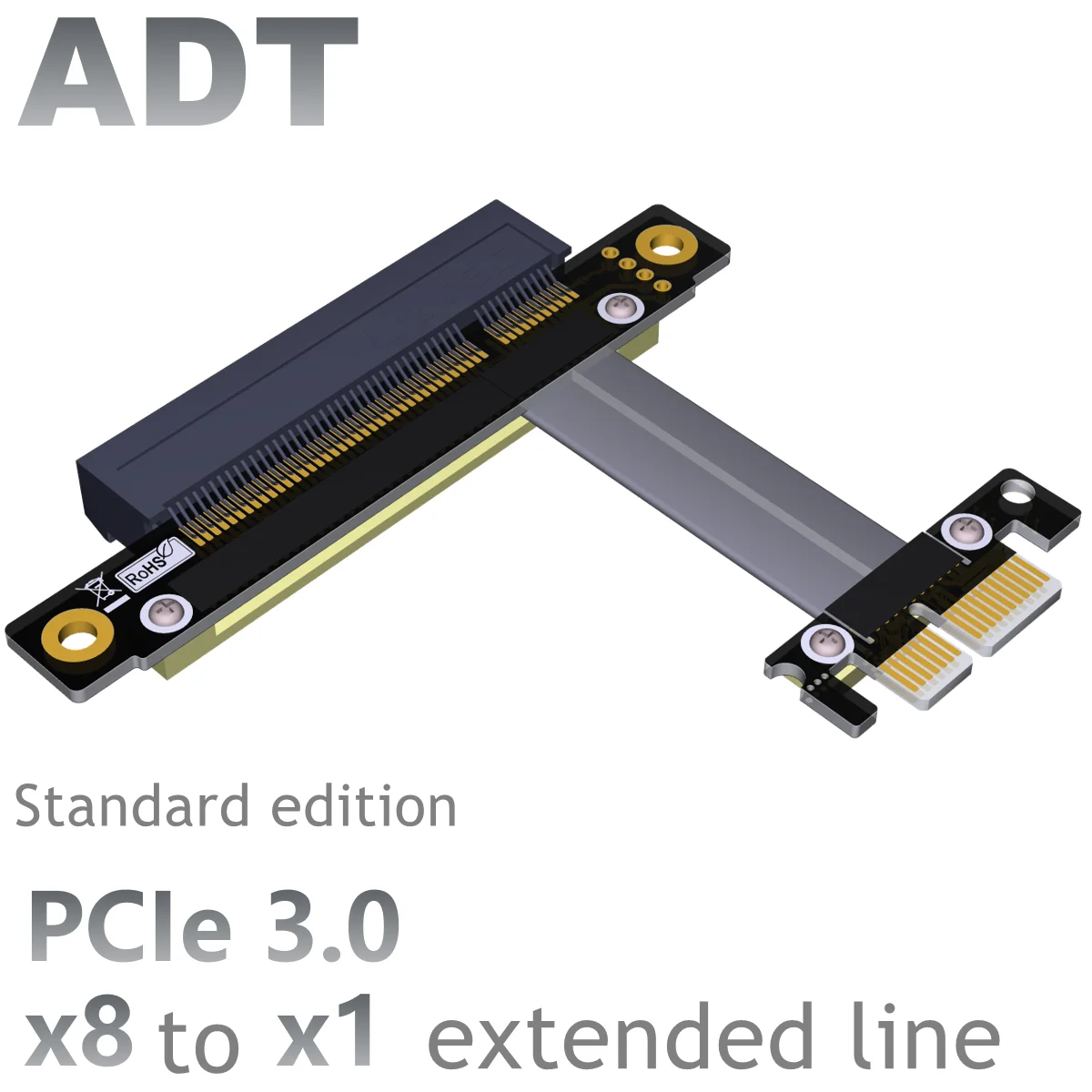 

PCI-E x8 extension cable adapter x1 pcie 1x to 8x supports network card SSD hard disk card