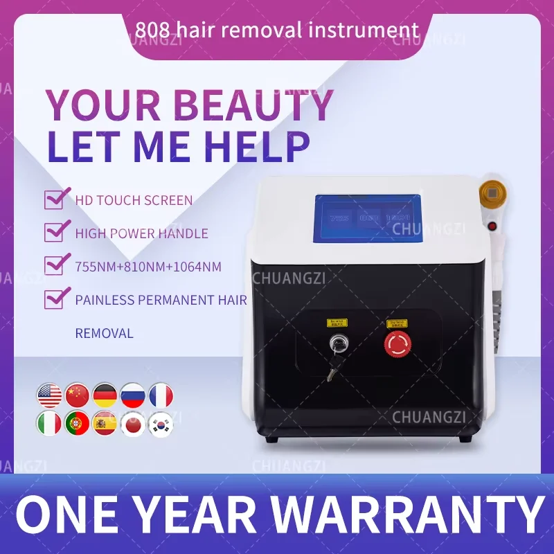 3 Wavelength 755/808/1064nm Diode Laser Hair Removal Device With Ice Cooling Technology, Painless Hair Removal CE