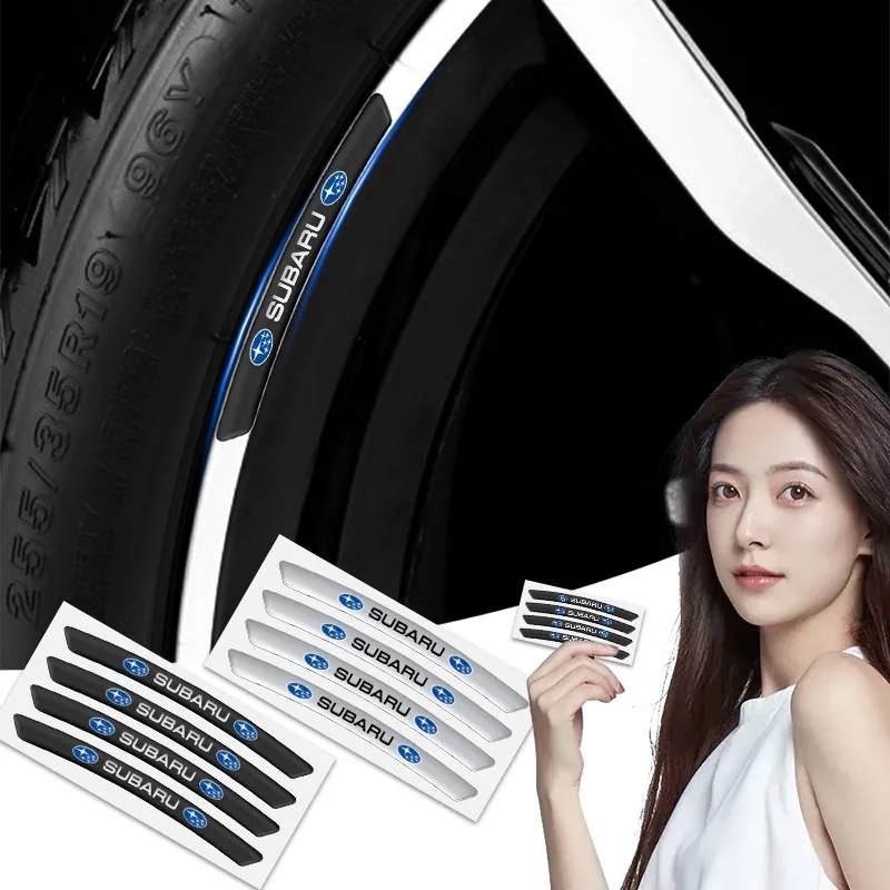 4 قطعة سيارة معدنية محور عجلات حافة الإطارات أعواد تزيين اكسسوارات السيارات لسوبارو ليجاسي فورستر Outback رالي WRX WRC امبريزا #1