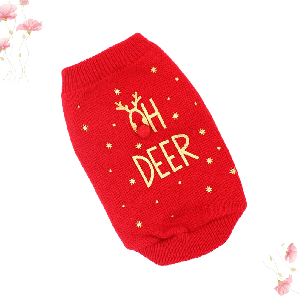 

1Pcs Pet Sweater Durable Long-Lasting Use Christmas Design Cool Nice Look for Little Dogs Easy to Wear Comfortable Xs