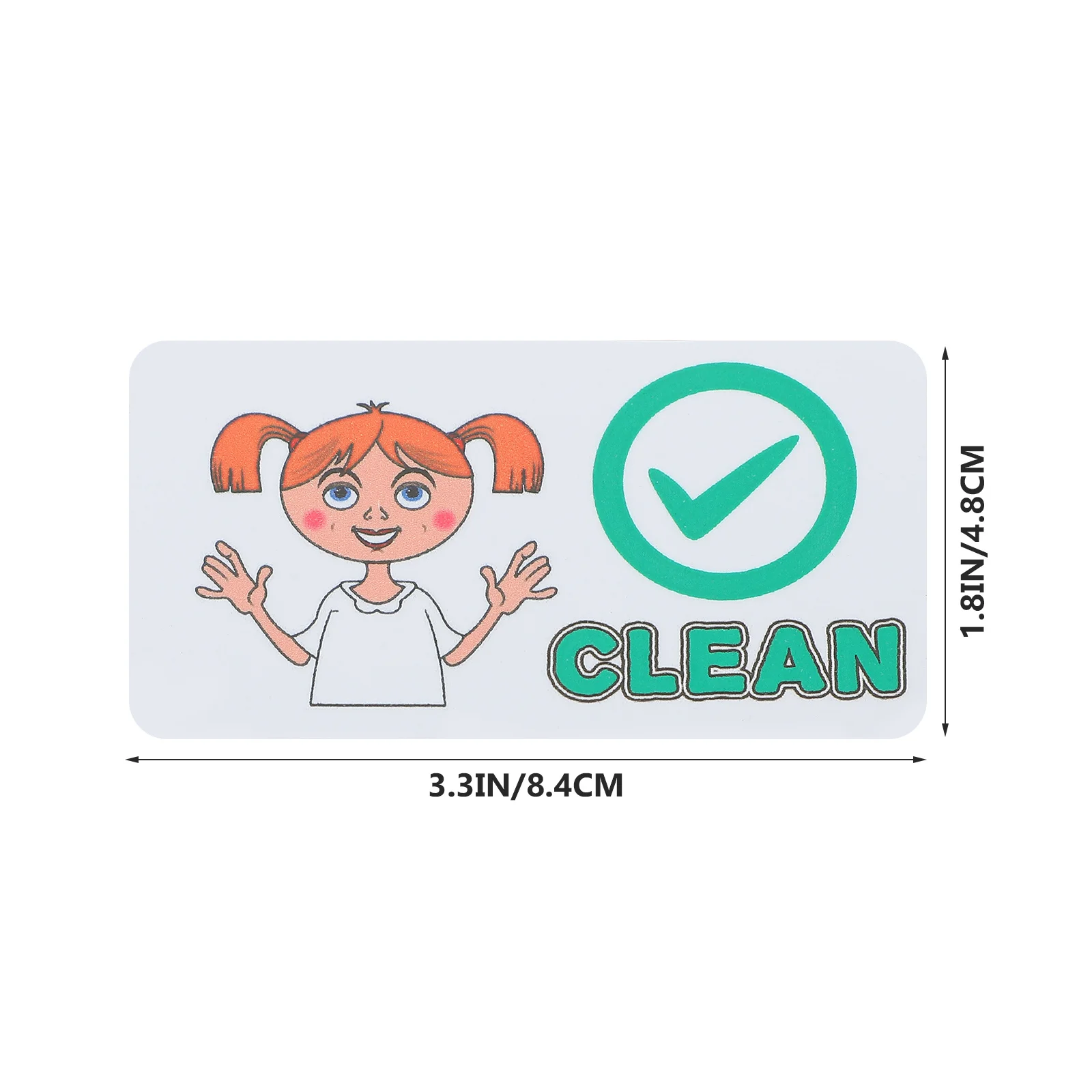 Double Sided Magnetic Dishwasher Sign Clean Or Dirty Indicator for Washing Machine Kitchen Office Home Use Cartoon Style PVC
