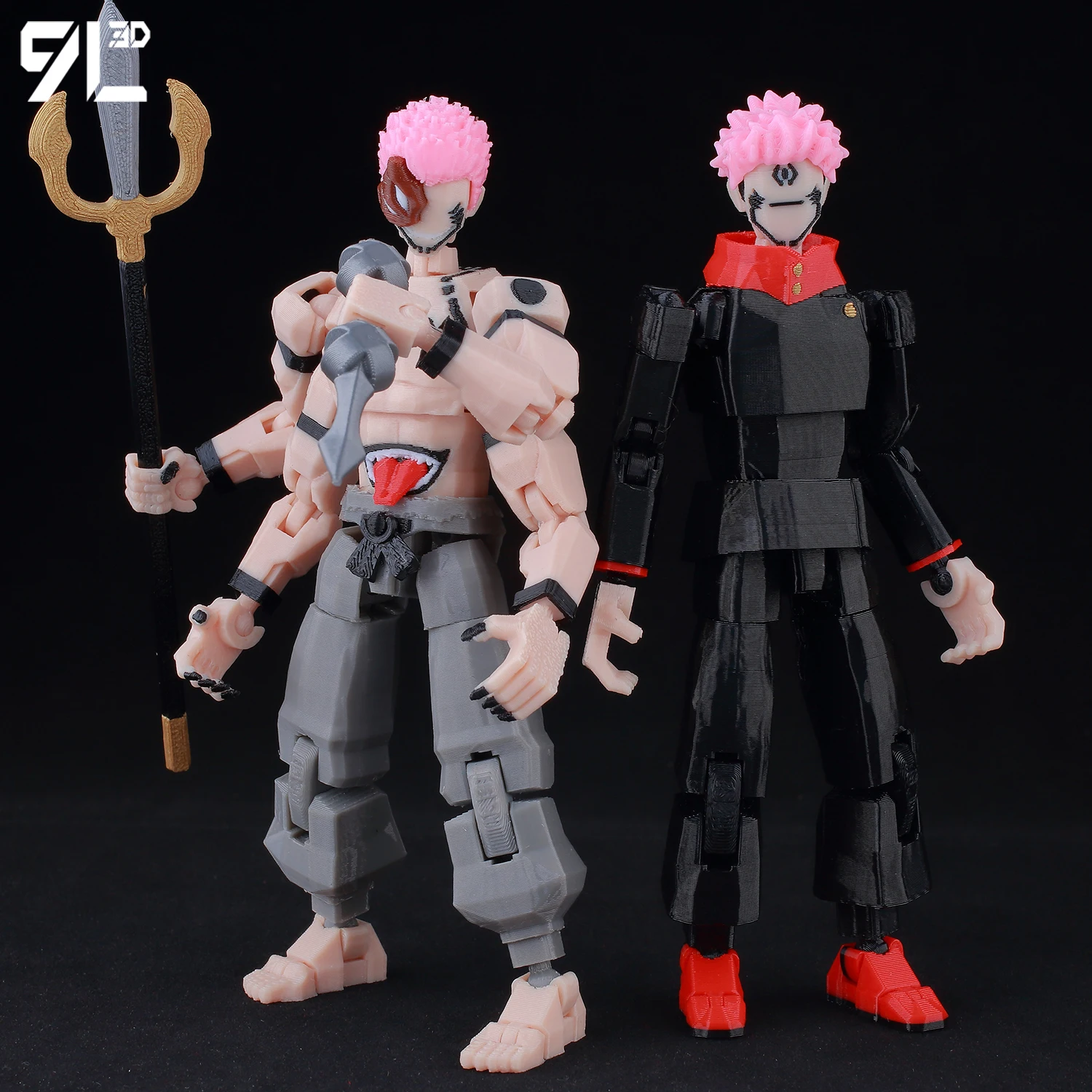 9L3D Lucky13 Ganzkörper beweglicher Roboter DIY Montagespielzeug Eltern-Kind-Spiele ​   Multi-Gelenk-Actionfigur Jujutsu Line Sukuna