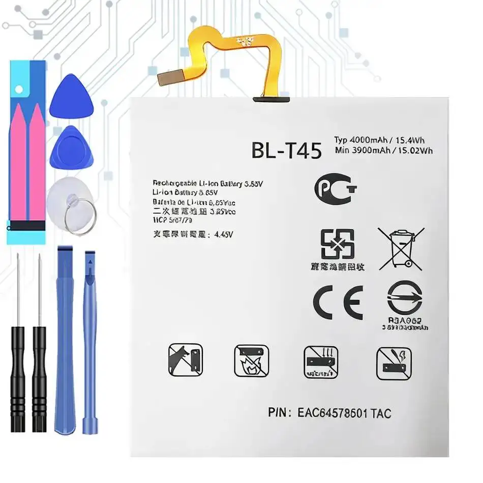 

4000Mah Safe For LG Stylo 6 LM-Q730N Q70 Q730VMW EAC64578501 BL-T45 Mobile Phone Battery High-Capacity