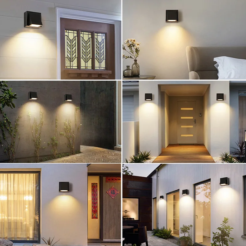 Led Arandela Interna/Externa parede a prova dagua IP65 Muro Bivolt 111V/220V Luminárias e Arandelas De Parede 5W 12WAlumínio  luminária decoração