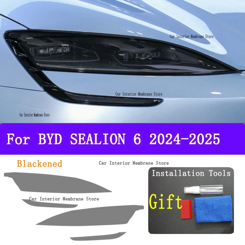 

For BYD SEALION 6 2024-2025 Car Exterior Headlight Anti-scratch Front Lamp Tint Protective Film Cover Repair Accessories
