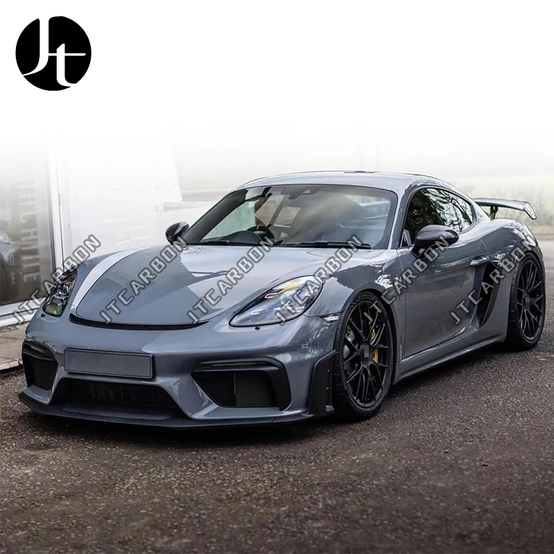 New Car Body Kit for  718 Cayman Boxster Modification GT4 Front Rear Bumper Tail Wing Rear Spoiler PP Material