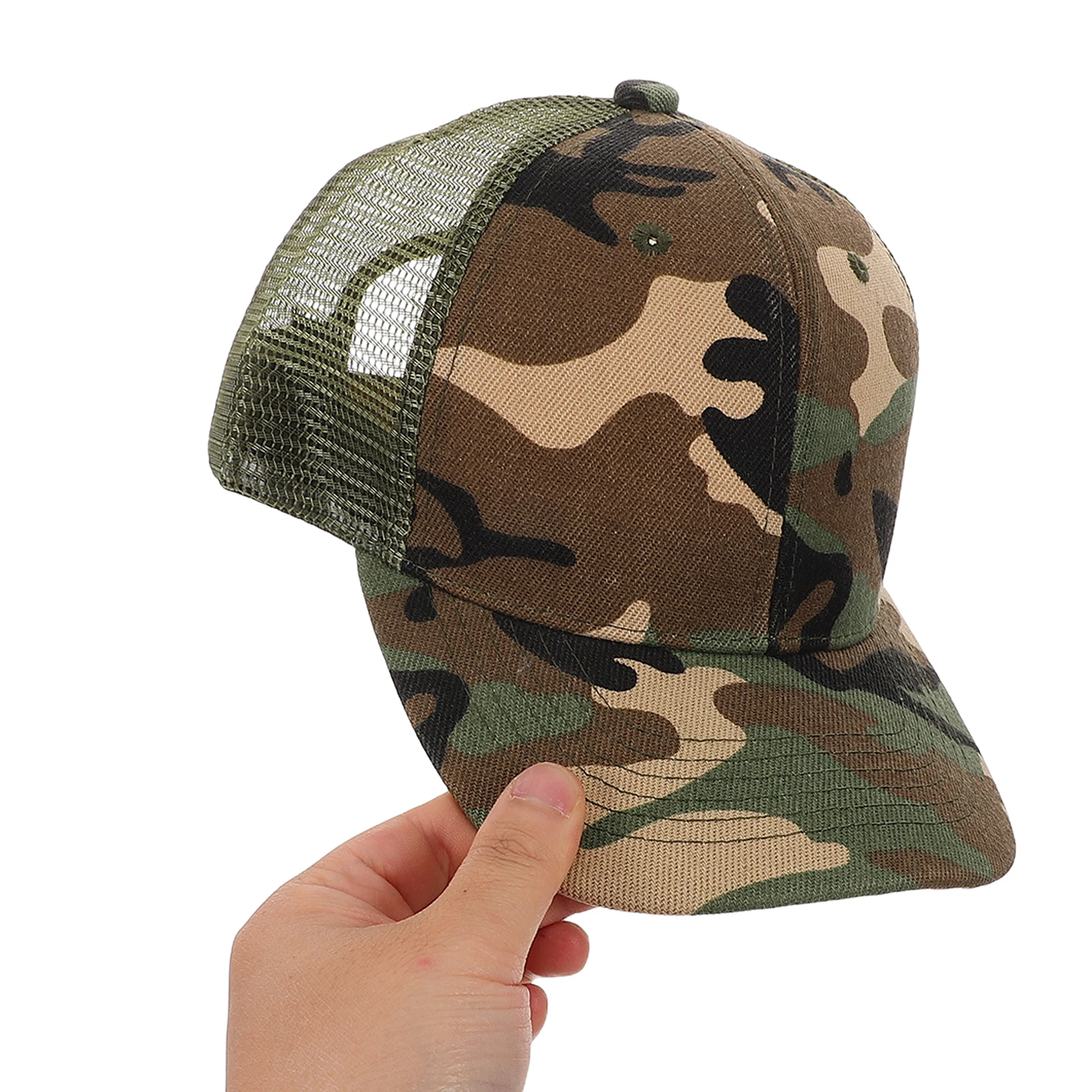 

Camouflage Sun Hat Baseball Cap Breathable Mesh Lightweight Quick Drying Adjustable For Outdoor Hiking Beach Summer Travel