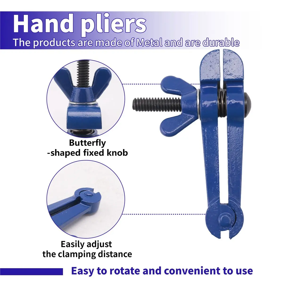 HGHO 25mm Fixed Tools Hand-Held Labor-Saving Hand Vise Mini Flat Pliers Home Maintenance Tools